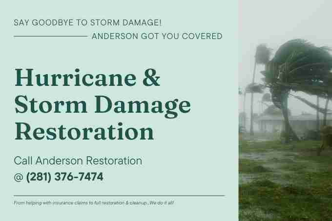 An image by anderson restoration for anyone suffering from storm damage. Anderson Restoration do storm damage restoration in Houston, Texas