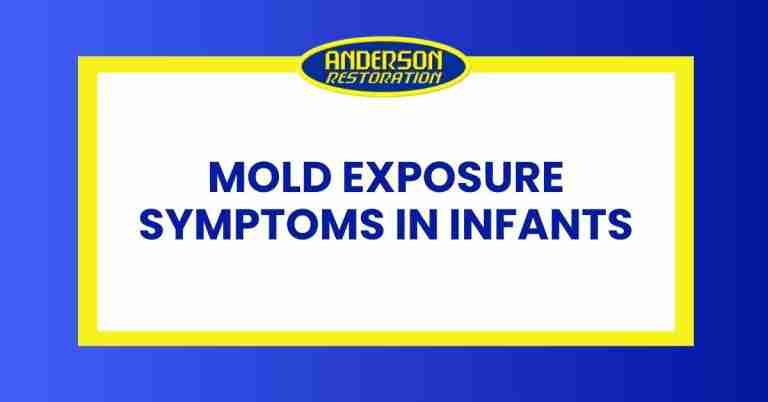 a featured infographics image for the blog Mold Exposure Symptoms in Infants by Anderson Restoration