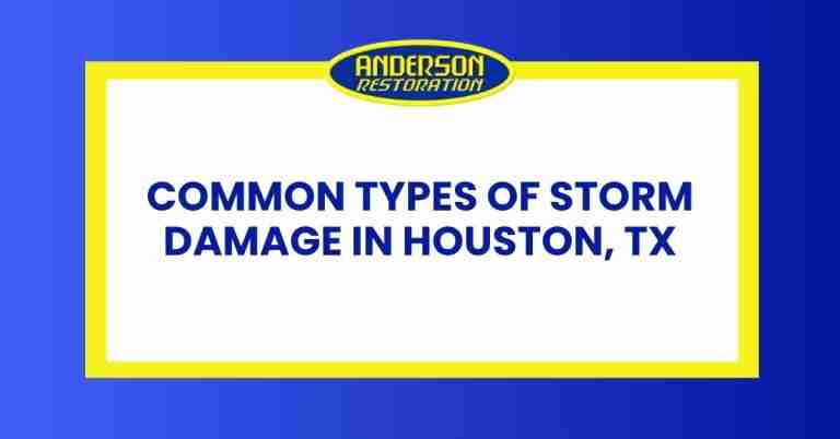 a featured infographics image that represents the blog "Common Types of Storm Damage in Houston, TX" written by Anderson Restoration experts