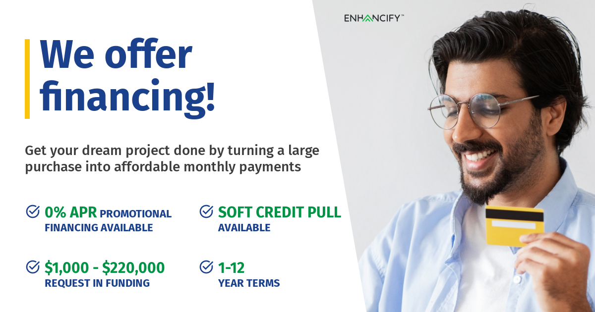 Financing options with soft credit pull and 0% APR promotional rates