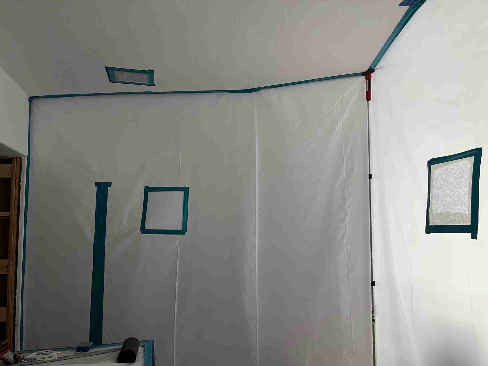 Cleaned, sealed, and remediated work area ready for reconstruction in Spring TX