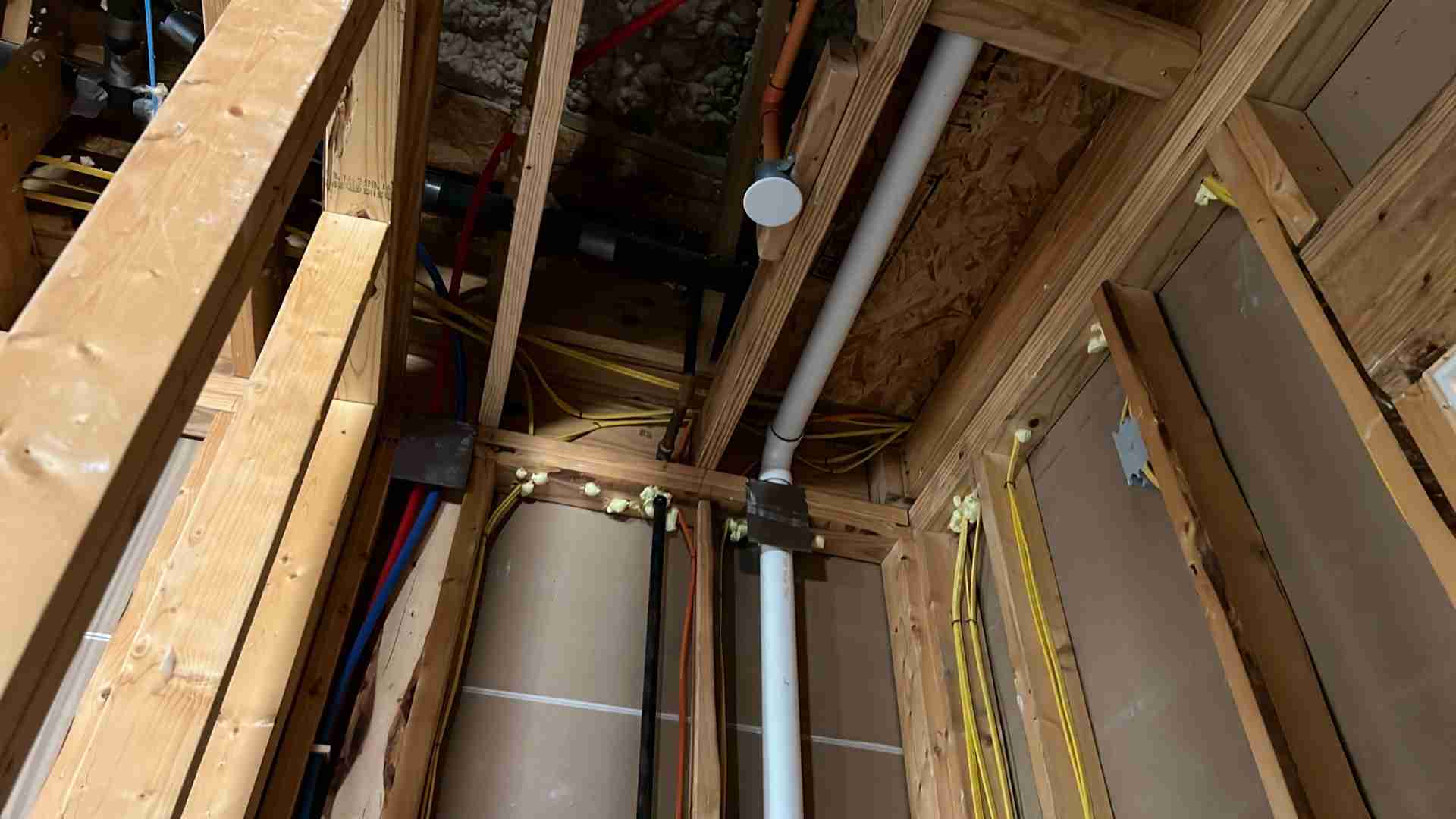 Cleared and treated structure ready for the rebuild phase after water damage restoration in Bellaire TX
